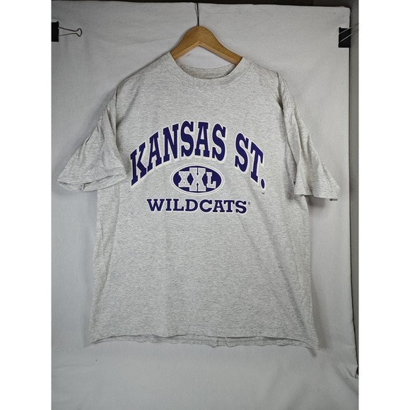 Gildan Other - Vintage 90s Men's XL KANSAS STATE UNIVERSITY WILDCATS NCAA t-shirt College Gray